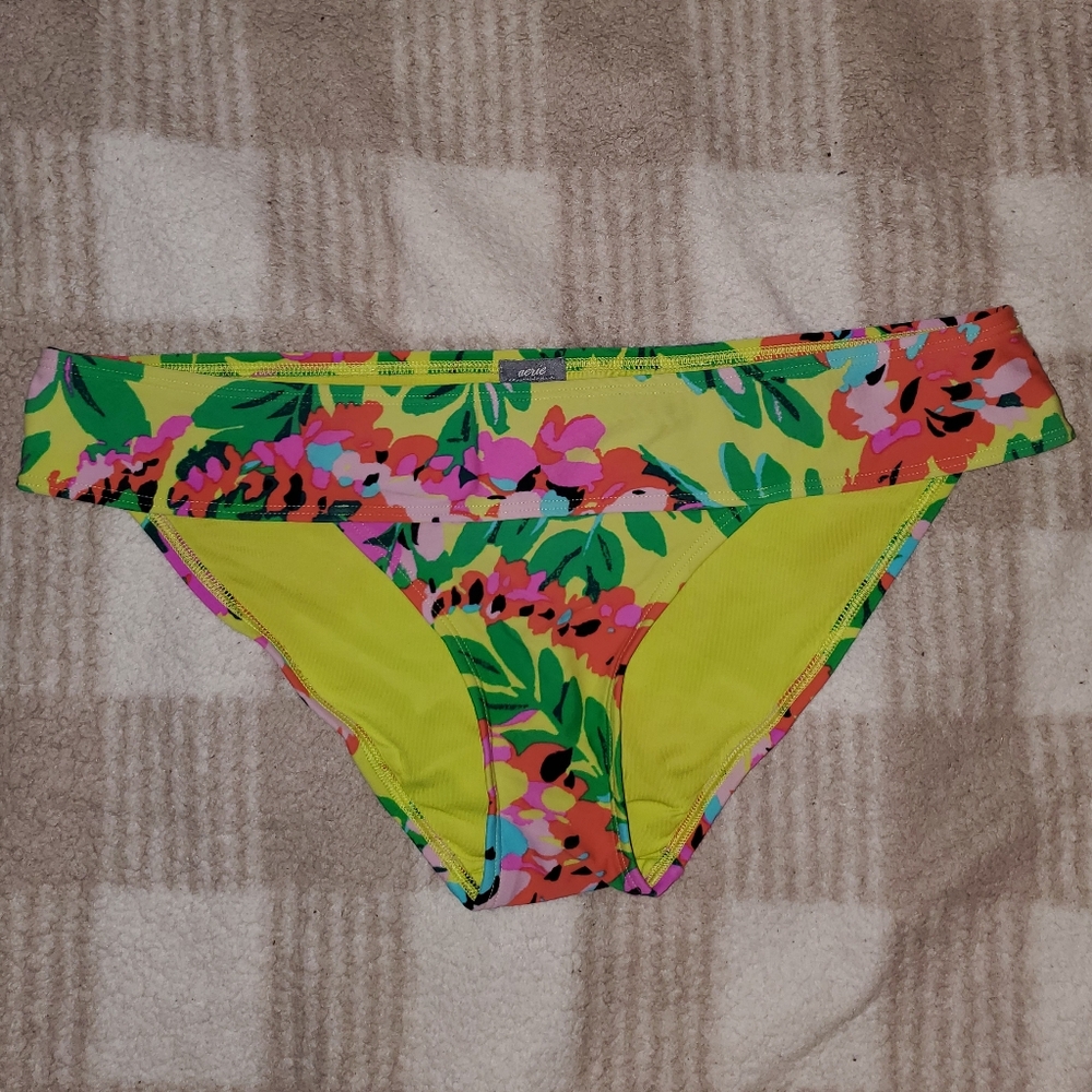 5 for $25 | Aerie Tropical Bright Colored Pattern Bikini Bottom